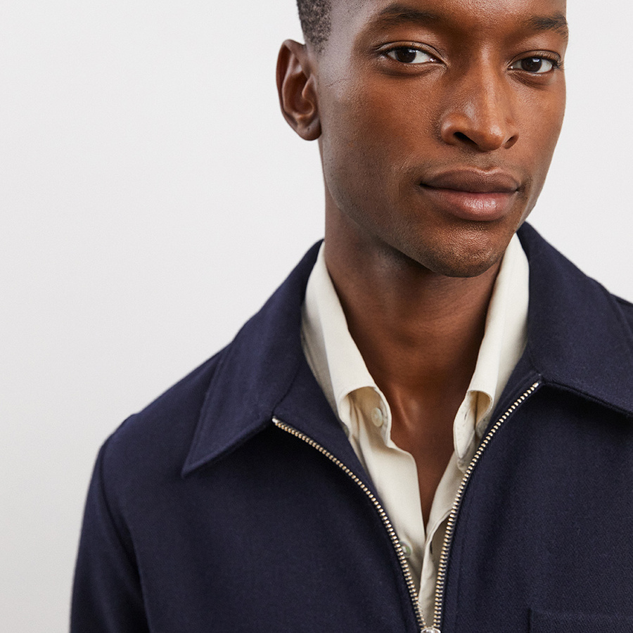 H*o様 25SS WOOL HERRINGBONE OVER SHIRT Frank And Oak Men's Herringbone Overshirt 1310238